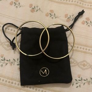 Mejuri oversized thin hoops